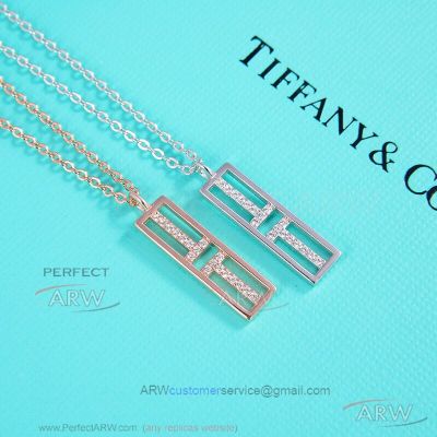 AAA Fake Tiffany Double T Necklace Price - 925 Silver